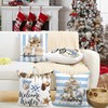 Artmag Christmas Pillow Covers 18x18 inch Set of 4 Snowman