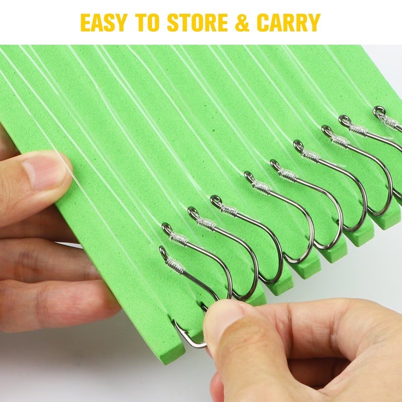 10PCS Pre-rigged Catfish Rig Fishing Hooks for Saltwater Freshwater Octopus