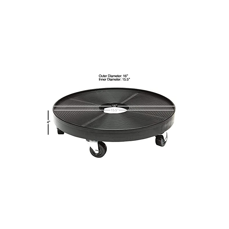 DeVault Enterprises DEV3000B 16" Rolling Plant Dolly/Caddy - Black -