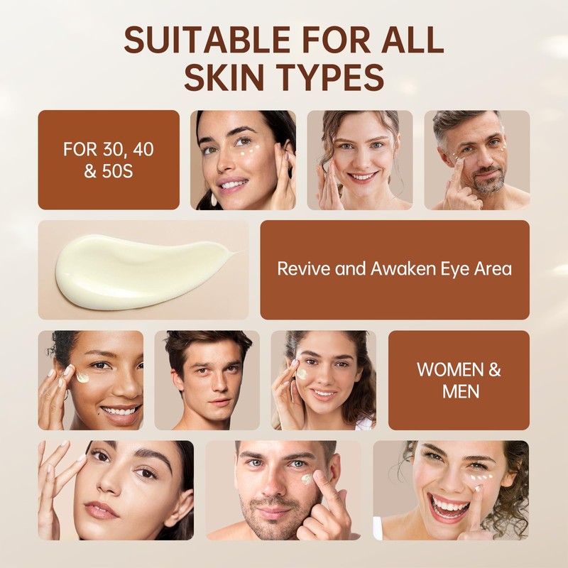 BOLI Caffeine Under Eye Cream, For Puffy Bags & Dark