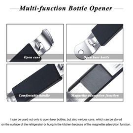 3 Pieces Magnetic Bottle Openers Can Opener Classic Beer Opener Stainless Steel Small Bottle Opener Can Tapper with Magnet for Camping and Traveling HANCELANT (Yellow)4.52 X 0.87 X 0.79 inches