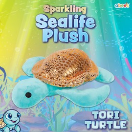 abeec Turtle Plush Toy | Soft Stuffed Animal with Gold Sparkle Shell | Sea Life Plushie for Toddlers & Kids | Super Soft Turtle Teddy | 28cm Toy Collectible