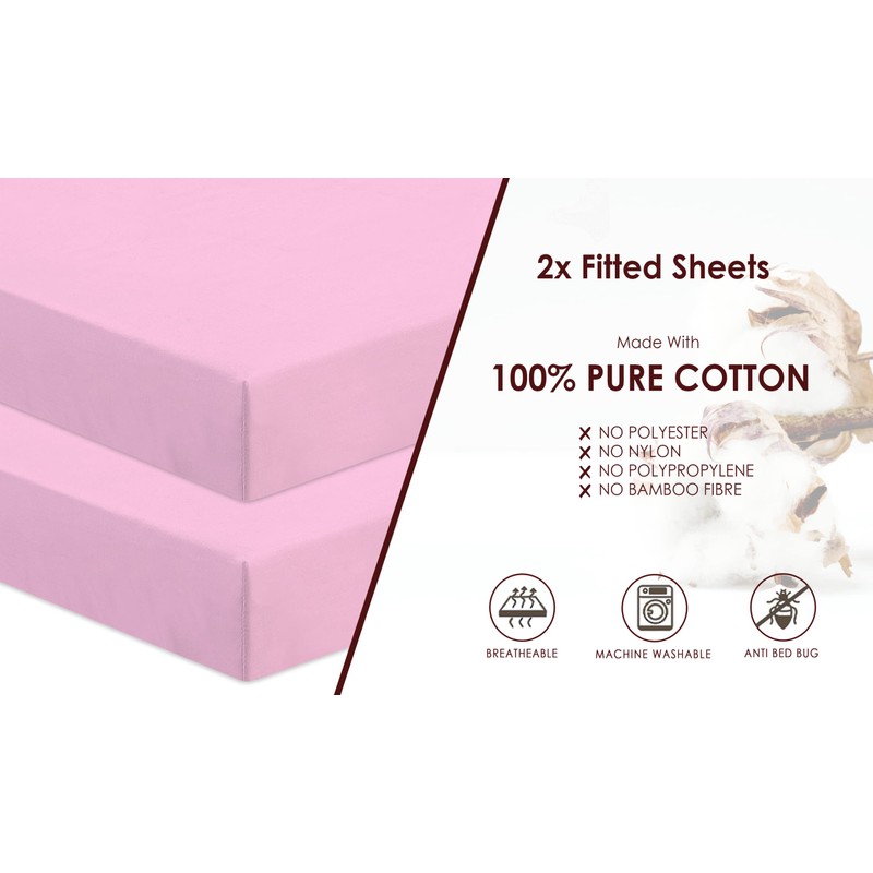 Next To Me Compatible Crib Fitted Sheets 3Pcs Set (83-85