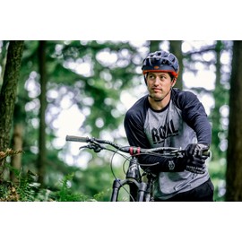 BELL Unisex's 4Forty MTB Helmet, Cliff-Hanger Matte/Gloss Slate/Orange, Small/52-56 cm