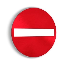 imaggge.COM Sense Forbidden Sign - Prohibited Access - Private Property - Use on Posts, Walls, Garage Doors, Heavy Duty - Aluminium (not PVC) - 20cm