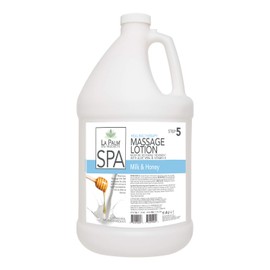 La Palm Spa Healing Therapy Massage Lotion Vitamin Milk & Honey Moisture Restoring Treatment 1 Gallon