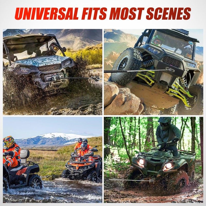 Nilight 1/4 Inch x 50 Feet Winch Rope Synthetic Winch