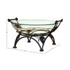 Deco 79 Tempered Glass Kitchen Serving Bowl with Copper Metal