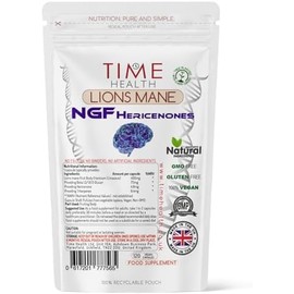Lions Mane NGF - High Strength - Vegan - No Fillers, Binders or Flow Agents - Pullulan Capsules (120 Capsule Pouch)