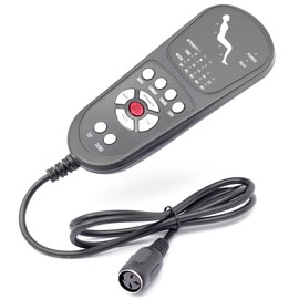 ALLCSM 3 Pin Replacement Massage Function Remote Handset Controller for Recliner Lift Chair, Controls 1 Lifting Up/Down Motor 4 Sets of Vibration Motors 1 Heating Pad