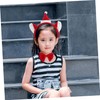 SAFIGLE Christmas Cat Ears Headband Set with Plush Santa Hat