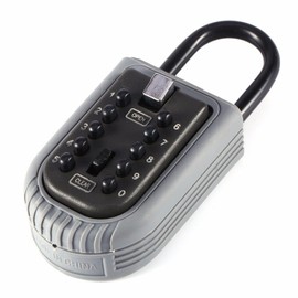 NUZAMAS Realtor Key Lock Box Safe Lockbox 10-Digit Push Button Combination Safe Vault - Portable Outdoor Stor a key - Door Handle or Fence Mount