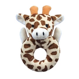 Doindute Baby Giraffe Soft Rattle Toy, Plush Giraffe Infant Shaker Rattle Easy-Grasp Stuffed Animal Toy, Gifts for Newborns Babies Toddlers Boys Girls, Yellow, 6 Inches