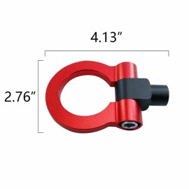 Awesome_miniatures JDM Bumper Red Track Racing Style Aluminum Tow Hook Ring For Honda FIT 2009-2013