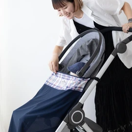 DORACO UV Ice Blanket with Mounting Clip for Babies, UV Protection, Stroller, Carriage, Contact Cooling, Heatstroke, UV Rays, Air Conditioning, Blanket, Safe, Made in Japan, Brand, Draco (Madras Check