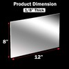 CALPALMY (2-Pack) 8 x 12” Clear Acrylic Sheet Plexiglass –