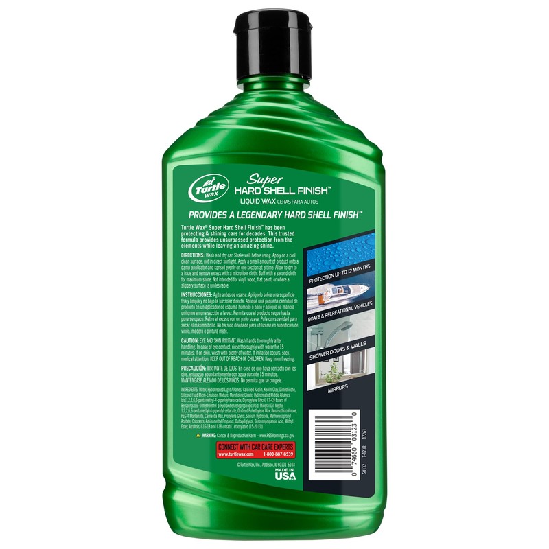 Turtle Wax T-123R Super Hard Shell Liquid Car Wax -