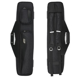 MangoRun Pool Cue Case 4x4 with Backpack Straps Carrying Case for 4 Pool Cues (Black)