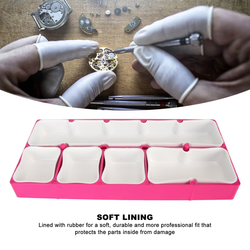 Watch Parts Storage Box 5 Compartments Portable Dustproof Multipurpose Watch