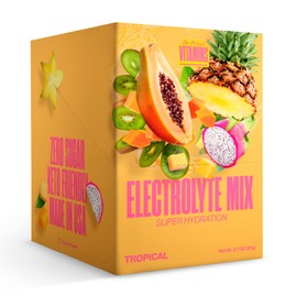 Dr. Price’s Electrolytes Powder Packets – Tropical, 30 Servings | Sugar Free Hydration Drink Mix with 72+ Trace Minerals | Keto Electrolytes, Vegan, Doctor-Formulated, Made in USA