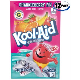 Kool-Aid Unsweetened Sharkleberry Fin Soft Drink Mix -.16oz (12 pack)