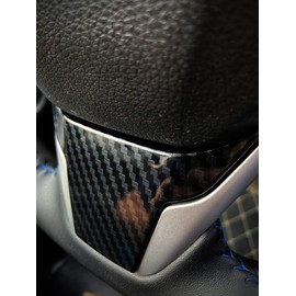 Carbon Fiber Grain Steering Wheel Cover Trim Sticker Car Interior Panel for Honda 10th Gen Civic 2016 2017 2018 2019 2020