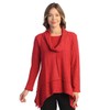 Jess & Jane Solid Soft-Brushed Hacci Cowl Neckline Tunic -