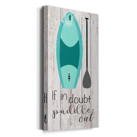 Abstract Wall Art, Wall Décor Canvas, Animals, Flowers, Coastal, Geometric, and Motivational Quotes, Ready to Hang - Paddle Board 20X40