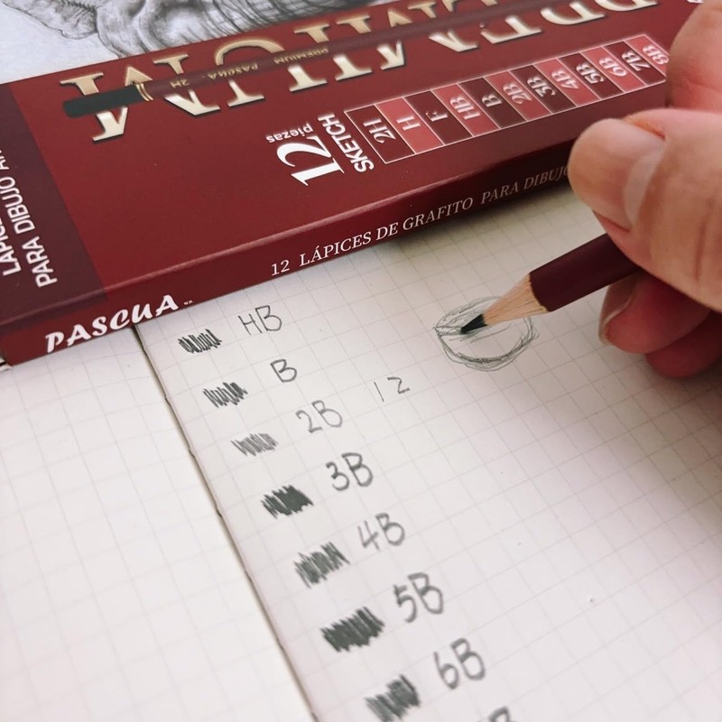 Juego de 12 Lápices de Grafito para Dibujo Artístico Profesional,