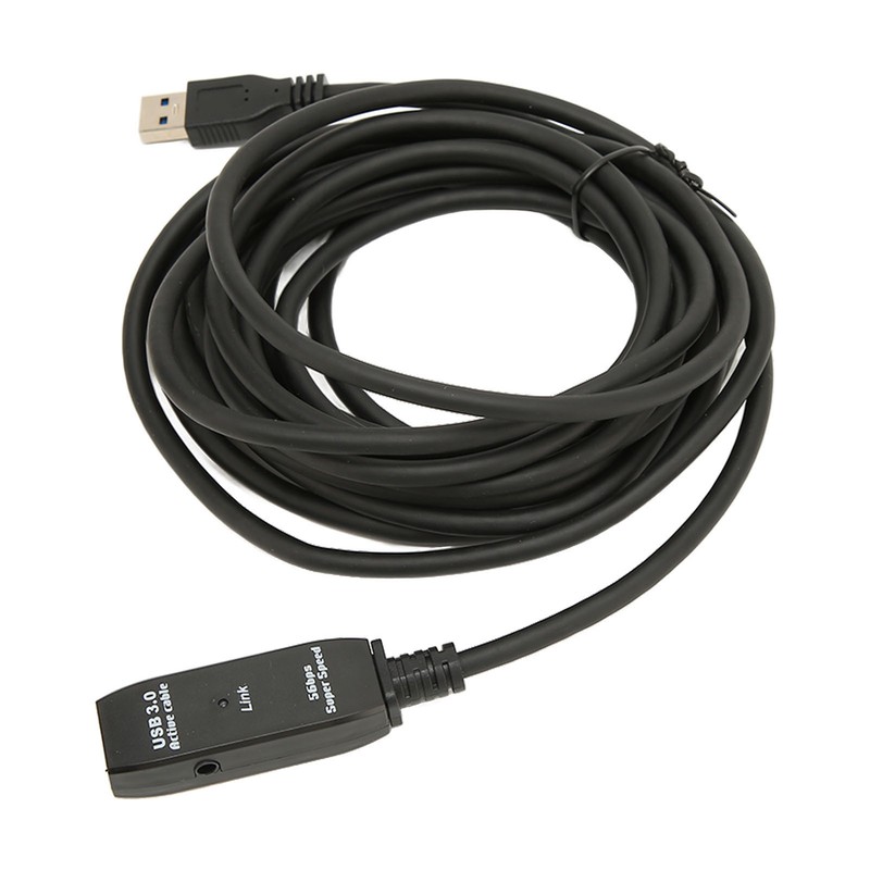 USB 3.0 Extension Cable Black 16.4ft 5Gbit Per Sec Male