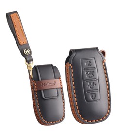 ontto Car key cover fit for Nissan X-trail T33 Qashqai 2022 J12 Ariya Altima Teana 2023 2024 Juke handmade leather key holder case keyring key chain Smart Shell Accessories 4 buttons Black A