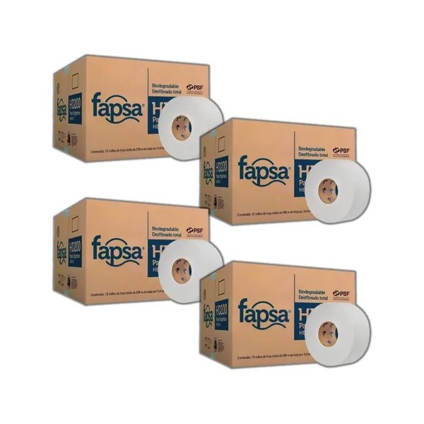 Papel Higiénico Fapsa 200 Mts Hb03320 Caja C/12 Pz 4