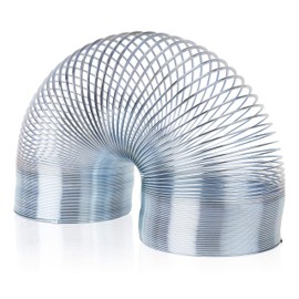 POPULAR SCIENCE Giant Springy Large Metal Coiled Helix Toy, Silver
