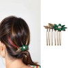 12 Peinetas Para Cabello Mujer, Set de Peinetas en Negro,