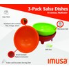 IMUSA USA Plastic Salsa Dishes 3-Piece, Red, Orange, Green