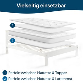 Blumtal® Lattenrost Auflage 90x200 cm - OEKO-TEX zertifizierter Lattenrost Matratzenschoner - Matratzenunterlage 90 x 200 cm mit Anti-Rutsch-Schicht - Lattenrostschoner 90x200/Lattenrostauflage 90x200