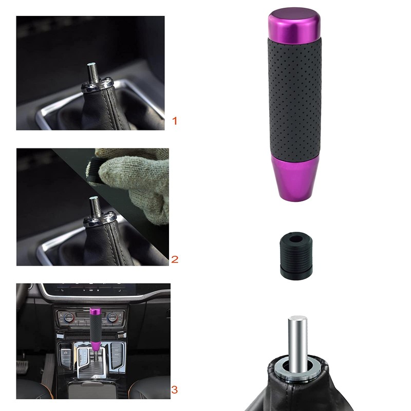 Lunsom 130mm Shift Knob Aluminum Alloy Car Shift Lever Shift
