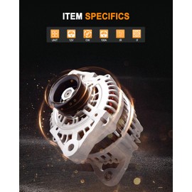 New Alternator Fit for 1998 1999 2000 2001 for Nissan Altima 2.4L, Replace OE 13760, AHI0029,113373,LR1100-709, LR1100-709B, LR1100-709C, 400-44018