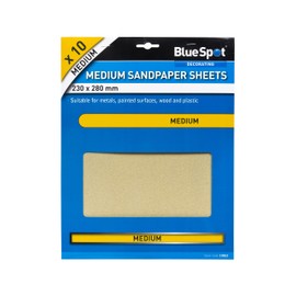 Blue Spot Tools 19853 Medium Sandpaper, Black, 230 x 280 mm
