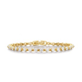 Pearich 14K Gold Filled Tennis Bracelet for Women-3mm CZ Stone, Classic Gold Bracelet for Women, Valentines, Mothers, Christmas Jewelry Gift for Women 6.15 In