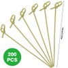 200 PCS Bamboo Cocktail Picks, Natural Bamboo Sticks, Toothpicks for