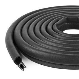 Automotive Door Weather Stripping 20Ft Car Door Rubber Edge Trim Seal Strip Gasket with Top Bulb Easy to Install for Car Bus Camper Boat RV Truck Doors and Home Applications