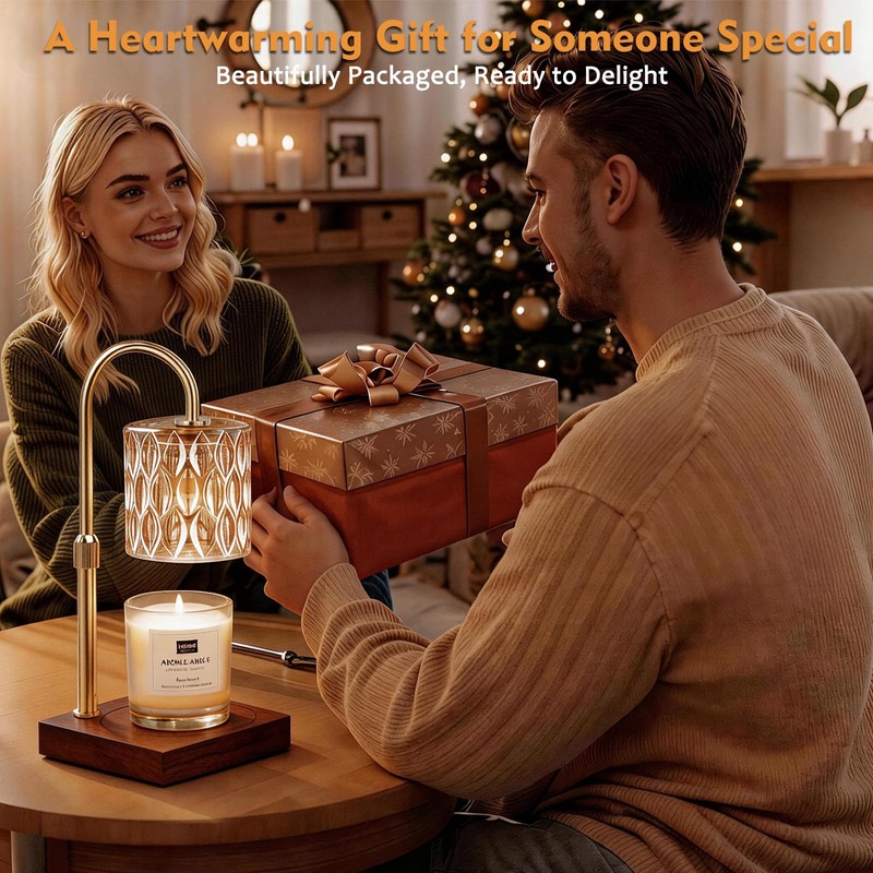 Honvinor Candle Warmer Lamp, Candle Warmer Light with Timer &