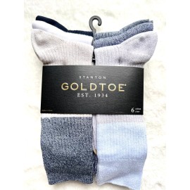 GOLD TOE NEW Gold Toe Men's 6-Pack Stanton Crew Socks Size: 6-12.5 Assorted Dress/Casual