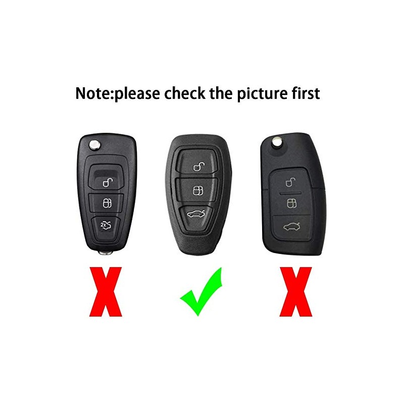 Goolsky Car Key Cover, Case for Ford st Accessories Carbon