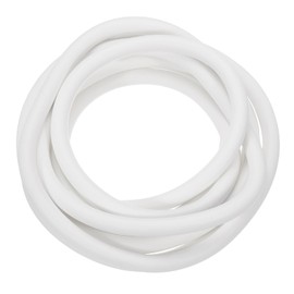 uxcell Silicone Foam Seal Strip, 10mm(0.39") Dia 3 Meters(9.84 Ft) Long Sponge Rubber Weather Seal Strip Round Rubber Cord Solid for Machinery and Industries, White