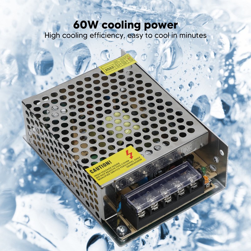 Peltier Cooler with Power Supply Semiconductor Refrigeration Cooling System DIY