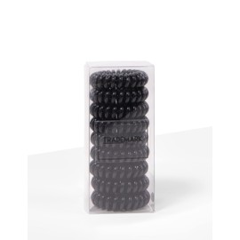 Coil Hair Ties - Spiral Hair Ties, No Crease, No Damage, Hair Styling Accessories, Black Coil Hair Ties - Black, 27 Count (Pack of 3)