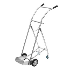 CUBELLIN Oxygen Cylinder Cart Rolling Oxygen Tank Cart Holder Foldable Stainless Steel Oxygen Cylinder Dolly with Handles for 10.57 Gallon Tanks