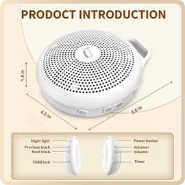 Nytpal Portable Tibetan Singing Bowl Machine - Sound Bowl with Over 10 Meditation Noises, Crystal Healing, Chakra Healing, Spiritual Mindfulness and Sound Therapy, Yoga Gift for Women/Men.